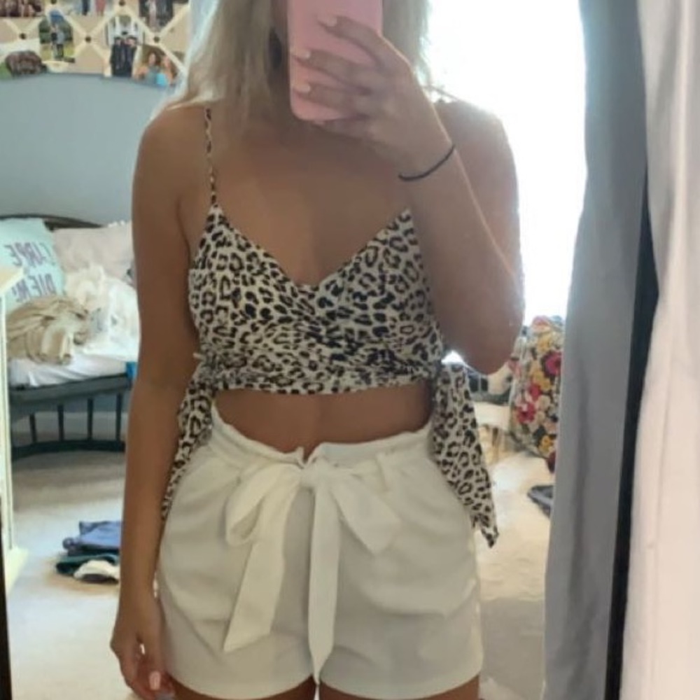 Cheetah crop top/ Never worn